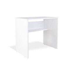 Mesa de Escritorio, Mesas para Ordenador, Acabada en Blanco, Medidas: 90 cm (An) x 49,5 cm (Fon) x 77 cm (Al)