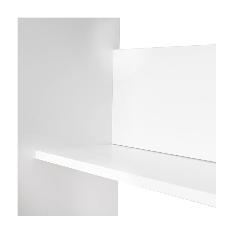 Mesa de Escritorio, Mesas para Ordenador, Acabada en Blanco, Medidas: 90 cm (An) x 49,5 cm (Fon) x 77 cm (Al)