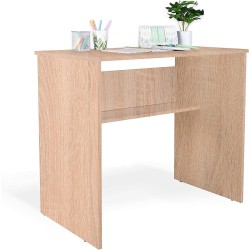 Mesa de Escritorio, Mesas para Ordenador, Acabada en Cambrian, Medidas: 90 cm (An) x 49,5 cm (Fon) x 77 cm (Al)