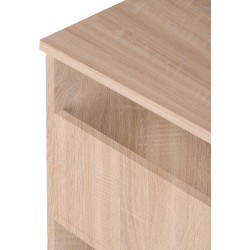 Mesa de Escritorio, Mesas para Ordenador, Acabada en Cambrian, Medidas: 90 cm (An) x 49,5 cm (Fon) x 77 cm (Al)