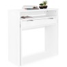 Mesa Escritorio Extensible, Color Blanco, Medidas: 90 cm (Largo) x 33-63,4 cm (Ancho) x 87,5 cm (Alto)