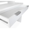 Mesa Escritorio Extensible, Color Blanco, Medidas: 90 cm (Largo) x 33-63,4 cm (Ancho) x 87,5 cm (Alto)