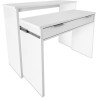 Mesa Escritorio Extensible, Color Blanco, Medidas: 90 cm (Largo) x 33-63,4 cm (Ancho) x 87,5 cm (Alto)