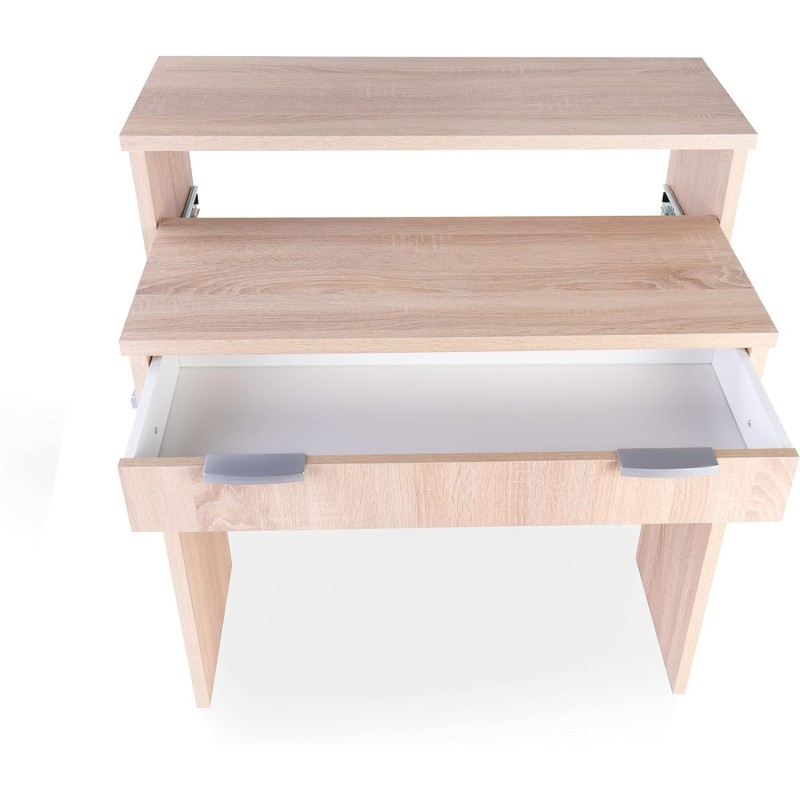 Mesa Escritorio Extensible, Color Cambrian, Medidas: 90 cm (Largo) x 33-63,4 cm (Ancho) x 87,5 cm (Alto)