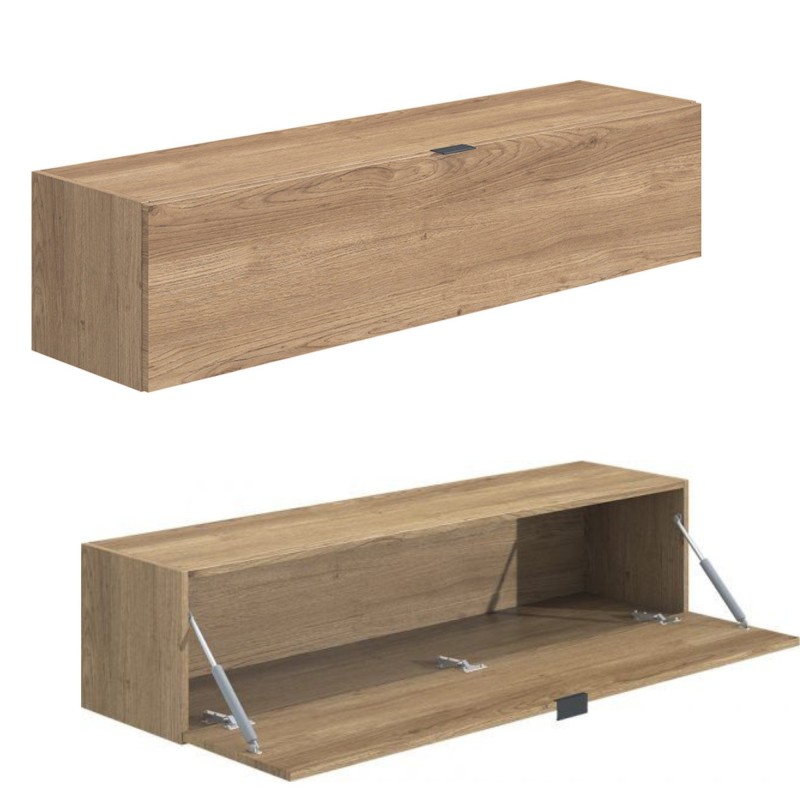 Meyvaser Mueble de salón y TV Conjunto muebles de salón apilable 301 Cm Ancho Color madera y blanco