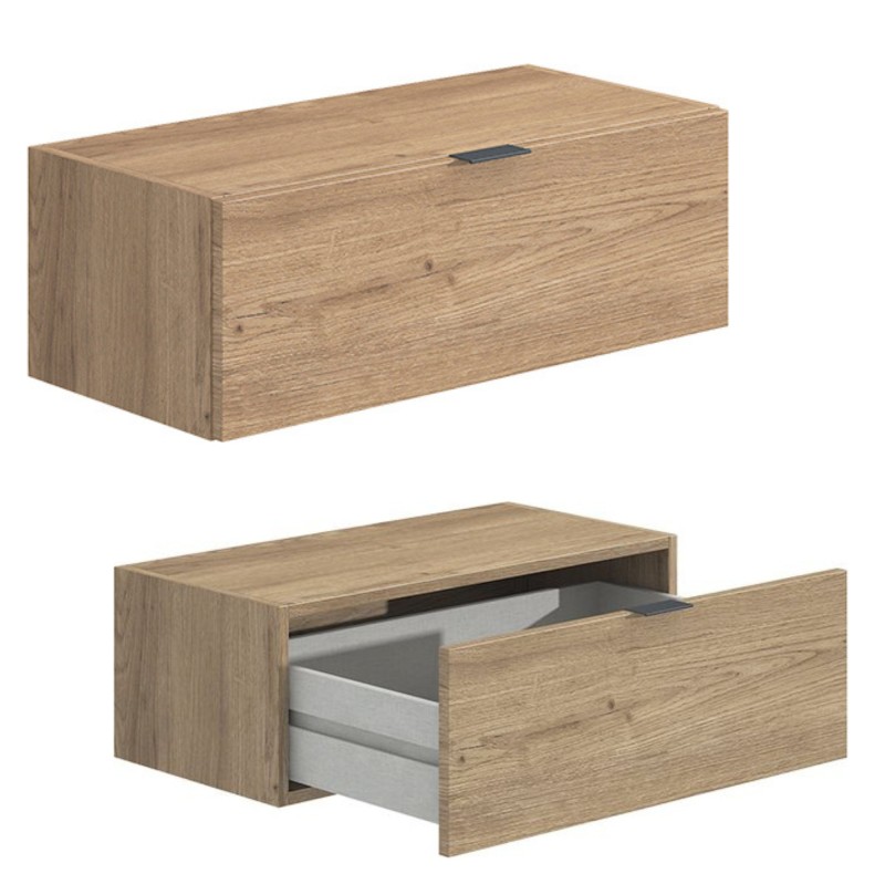 Meyvaser Mueble de salón y TV Conjunto muebles de salón apilable 270 Cm Ancho Color madera y blanco