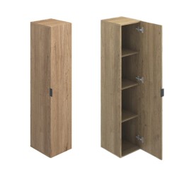 Meyvaser Mueble de salón y TV Conjunto muebles de salón apilable 235 Cm Ancho Color Madera y Blanco