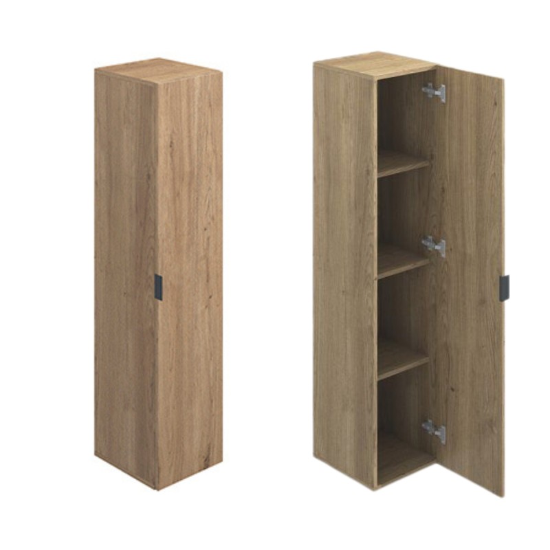 Meyvaser Mueble de salón y TV Conjunto muebles de salón apilable 235 Cm Ancho Color Madera y Blanco