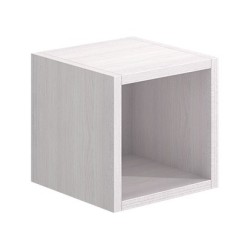 Meyvaser Mueble de salón y TV Conjunto muebles de salón apilable 245 Cm Ancho Color Madera y Blanco