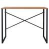 (SALDO) Mesa de Ordenador Estilo Industrial Color Nogal y Negro 90x60x70 Cm