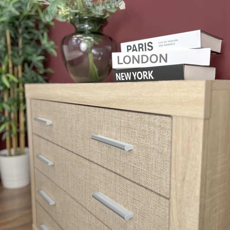 Meyvaser - Cómoda con 4 Cajones, Sinfonier, Color Madera, Medidas: 60 cm (An) x 81.5 cm (Al) x 39.5 cm (Fo)