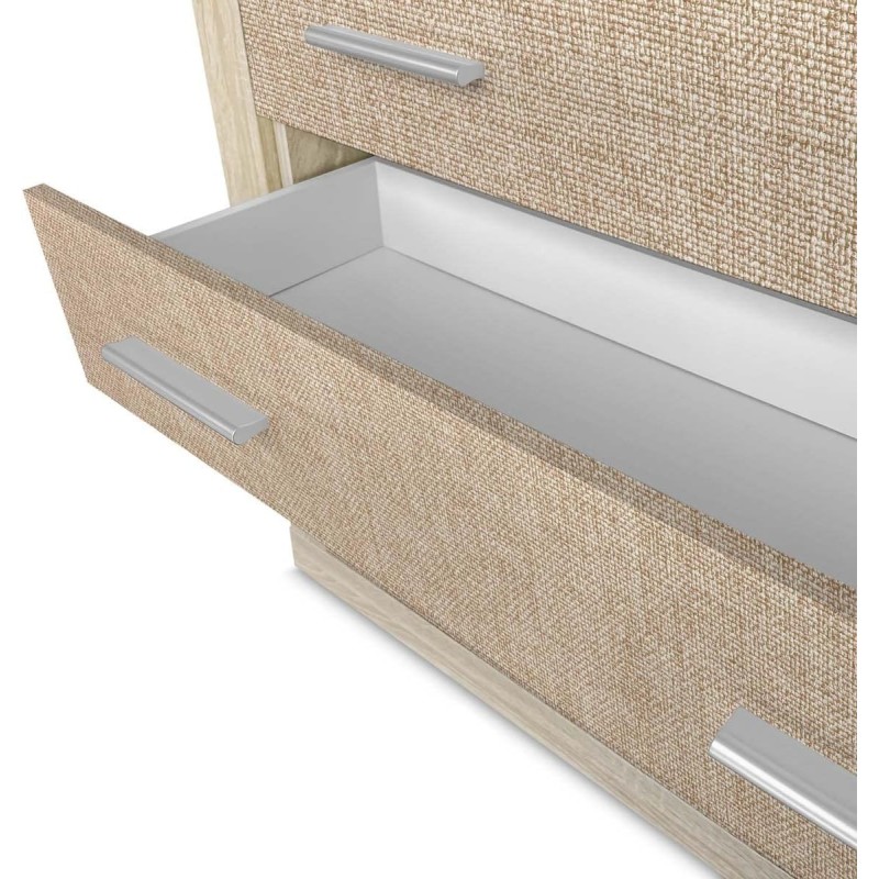 Meyvaser - Cómoda con 4 Cajones, Sinfonier, Color Madera, Medidas: 60 cm (An) x 81.5 cm (Al) x 39.5 cm (Fo)