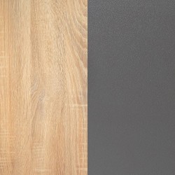 Cómoda 4 Cajones, Mueble Almacenaje Dormitorio, Color Cambria y Grafito, Medidas: 89 cm (Lar) x 89,6 cm (Al) x 39,6 cm de (Fon)