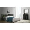 Cómoda 4 Cajones, Mueble Almacenaje Dormitorio, Color Ceniza y Negro, Medidas: 89 cm (Lar) x 89,6 cm (Al) x 39,6 cm de (Fon)