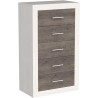 Sinfonier 5 Cajones, Cómoda, Acabado en Andersen Pino y Gris/ 60 cm (Lar) x 106,5 cm (Al) x 39,6 cm de (Fon)