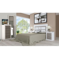 Sinfonier 5 Cajones, Cómoda, Acabado en Andersen Pino y Gris/ 60 cm (Lar) x 106,5 cm (Al) x 39,6 cm de (Fon)