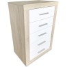 Sinfonier 5 Cajones, Cómoda,Dormitorio, Acabado en Cambria y blanco/ 60 cm (Lar) x 106,5 cm (Al) x 39,6 cm de (Fon)