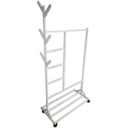 SALDO: Perchero colgador multiusos de bambú blanco