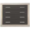Meyvaser - Cómoda con 4 Cajones, Sinfonier, Color Cambrian y Negro, Medidas: 60 cm (An) x 81.5 cm (Al) x 39.5 cm (Fo)