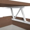 Mesa de Centro Elevable, Mesita de Salón, Acabado en Color nogal, Medidas: 90 cm (Ancho) x 50 cm (Fondo) x 46-57 cm (Alto)