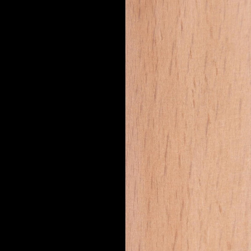 Conjunto Mesa y Sillas Nórdicas: Mesa Negra (80x80x76 cm) + 4 Sillas con Patas de Madera Haya (46,5 x 48 x 82 cm)