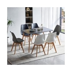 Mesa de Comedor o Cocina de 120 cm Lacada Color Negro 76x120x80 Cm – Alta Resistencia y Durabilidad