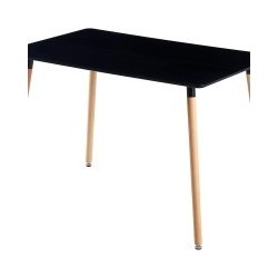 Mesa de Comedor o Cocina de 120 cm Lacada Color Negro 76x120x80 Cm – Alta Resistencia y Durabilidad