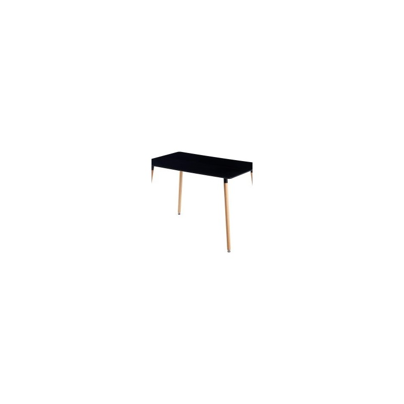 Mesa de Comedor o Cocina de 120 cm Lacada Color Negro 76x120x80 Cm – Alta Resistencia y Durabilidad