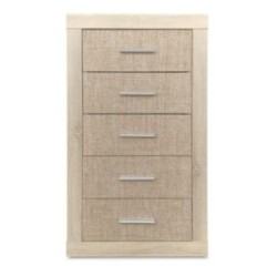 Sinfonier 5 Cajones, Cómoda, Acabado en Tofe y Textil/ 60 cm (Lar) x 106,5 cm (Al) x 39,6 cm de (Fon)