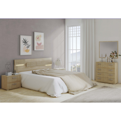 Cómoda 4 Cajones, Color Puccini - Textil, Medidas: 89 cm (Largo) x 89,6 cm (Alto) x 39,6 cm de (Fondo) - Meyvaser