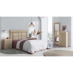 Meyvaser - Cabezal para Cama de Matrimonio Color Puccini Textil, Medidas: 160 cm (Ancho) x 119,3 cm (Alto) x 3,8 cm (Fondo)