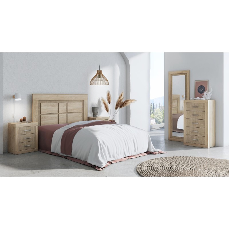 Meyvaser - Cabezal para Cama de Matrimonio Color Puccini Textil, Medidas: 160 cm (Ancho) x 119,3 cm (Alto) x 3,8 cm (Fondo)