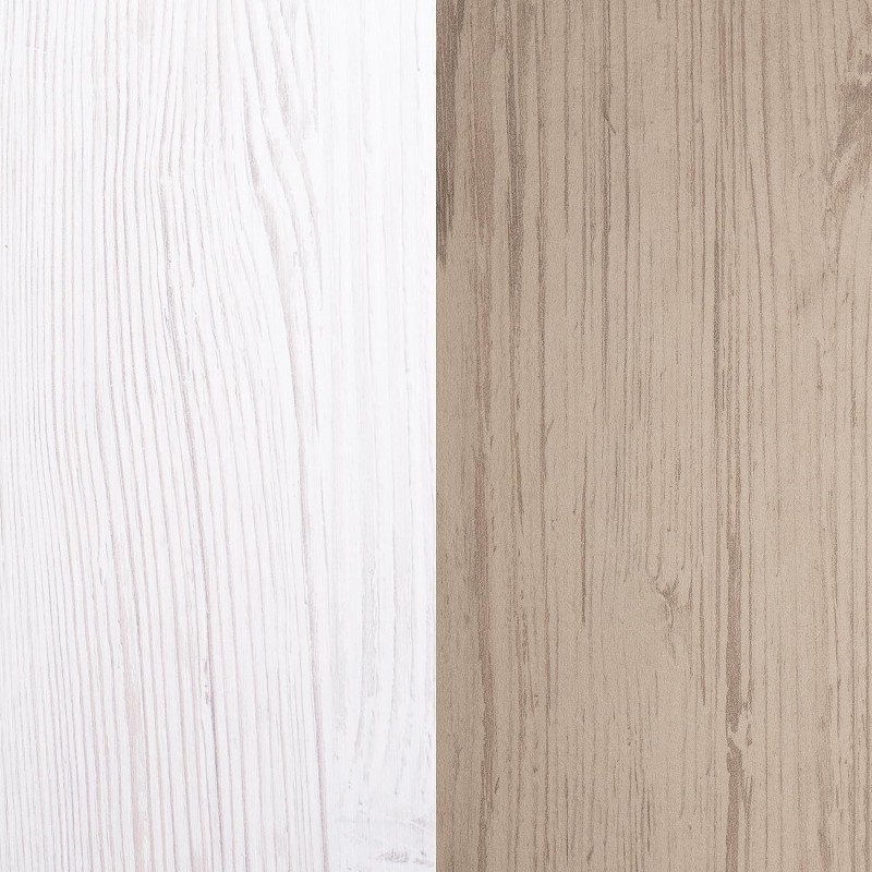 Cabezal para Cama de Matrimonio con patas, Color Pino y Gris, Medidas: 160 cm (Ancho) x 119,3 cm (Alto) x 3,8 cm (Fondo)