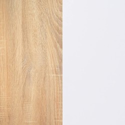 Cabezal para Cama de Matrimonio con patas, Color Cambria y Blanco, Medidas: 160 cm (Ancho) x 119,3 cm (Alto) x 3,8 cm (Fondo)