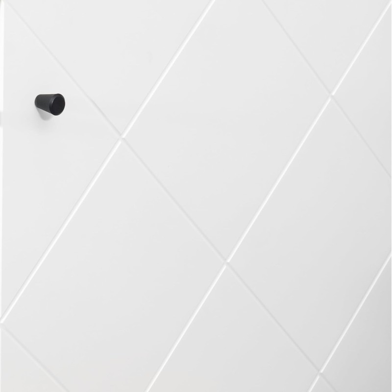 Vitrina Alta | 2 Puertas, Frentes en DM Lacado Blanco Mate | Medidas: 170,2 cm Alto x 40 cm Fondo x 68,4 cm Ancho