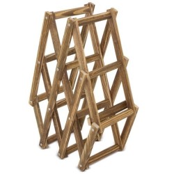 Botellero de Madera para 6 Botellas + Sacacorchos Profesional de Regalo, 46.30 X 24.00 X 15.00 cm