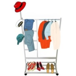 SALDO: Perchero colgador multiusos de bambú blanco