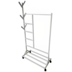 SALDO: Perchero colgador multiusos de bambú blanco