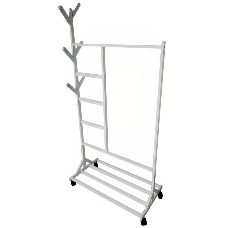 SALDO: Perchero colgador multiusos de bambú blanco