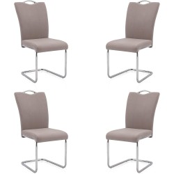 Pack de 4 Sillas Elegantes en Tejido Marengo – Sillas para Comedor y Salón, Dimensiones: 44 x 61 x 98 cm.