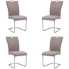 Pack de 4 Sillas Elegantes en Tejido Marengo – Sillas para Comedor y Salón, Dimensiones: 44 x 61 x 98 cm.