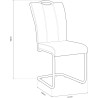Pack de 4 Sillas Elegantes en Tejido Marengo – Sillas para Comedor y Salón, Dimensiones: 44 x 61 x 98 cm.