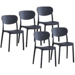 Conjunto Mesa y Sillas Comedor/Cocina: Mesa madera y Patas Metálicas En Negro (76x100x70 Cm) + 5 Sillas (80x40x55 Cm)