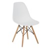 Pack 4 Sillas de Comedor, Sillas Cocinas, Acabado en Blanco y Madera, Medidas: 45 cm (Ancho) x 53 cm (Largo) x 83 cm (Alto)