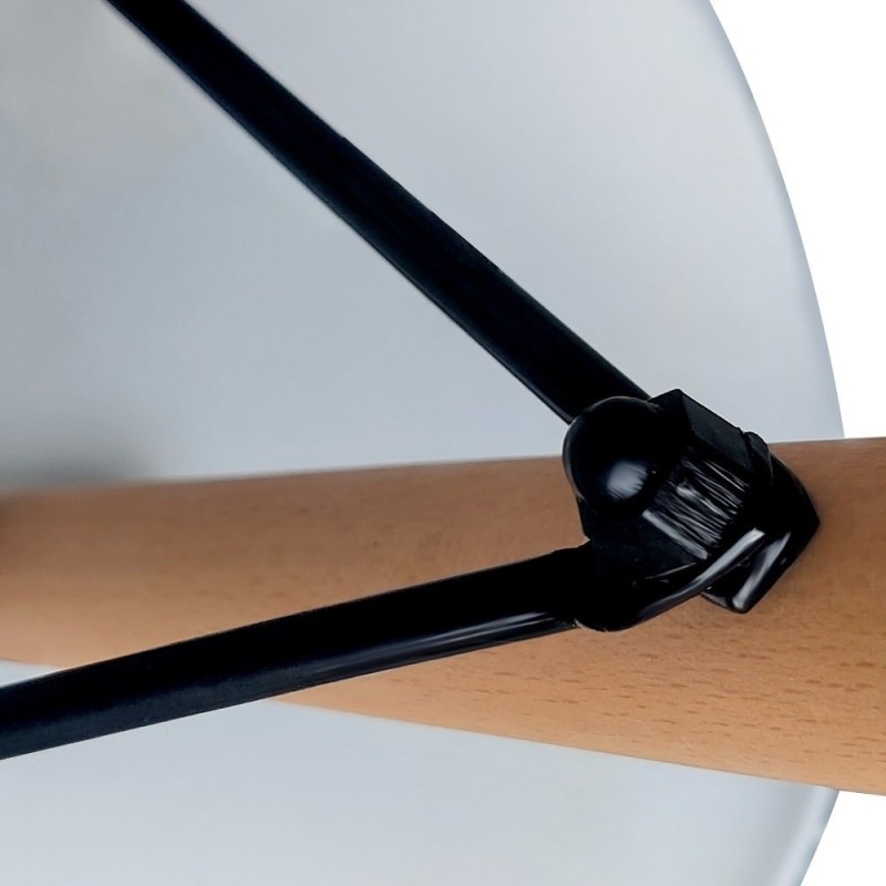 Pack 4 Sillas de Comedor, Sillas Cocinas, Acabado en Blanco y Madera, Medidas: 45 cm (Ancho) x 53 cm (Largo) x 83 cm (Alto)