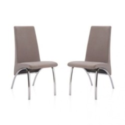 Pack 2 Sillas de Comedor, Sillas para Salón, Acabado en Tejido Marengo, Medidas: 44 cm (Ancho) x 61 cm (Largo) x 95 cm (Alto)