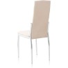 Pack de 6 Sillas Tapizadas para Salón y Comedor – Acabado Beige en Aluminio, Medidas: 43 cm x 48 cm x 99,5 cm