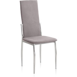 Pack de 6 Sillas Tapizadas para Salón y Comedor – Acabado Marengo en Aluminio, Medidas: 43 cm x 48 cm x 99,5 cm