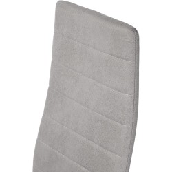 Pack de 6 Sillas Tapizadas para Comedor/Salón – Marengo y Patas Blancas en Aluminio, Dimensiones: 40 cm x 42 cm x 96 Cm