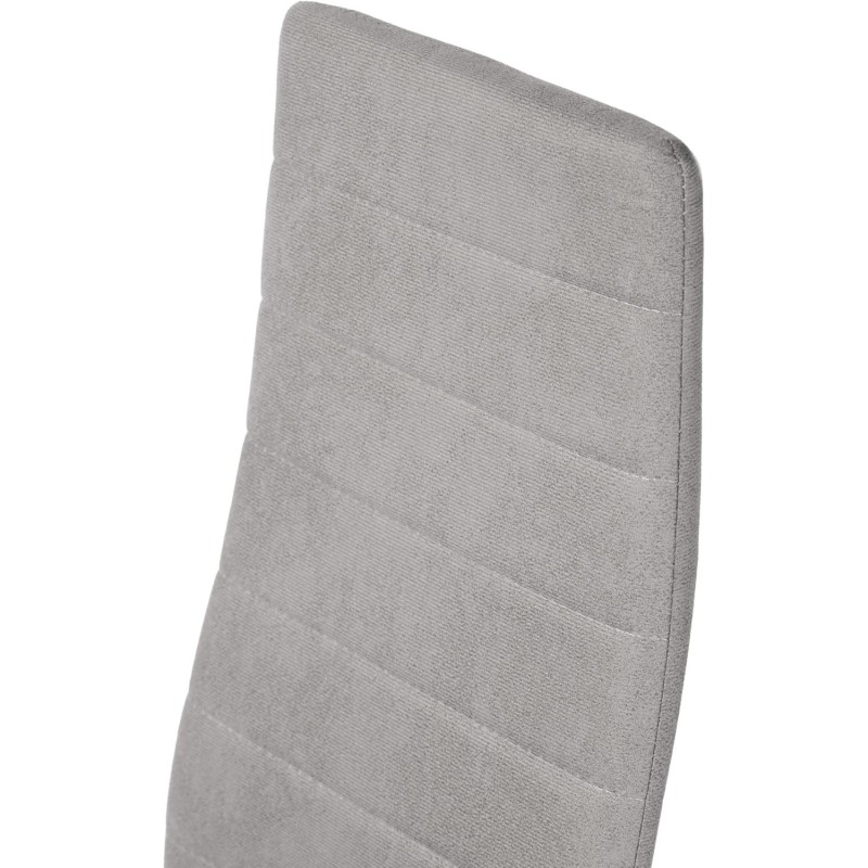 Pack de 6 Sillas Tapizadas para Comedor/Salón – Marengo y Patas Blancas en Aluminio, Dimensiones: 40 cm x 42 cm x 96 Cm